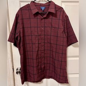 👕 George brand XL Red Plaid Button Down Shirt